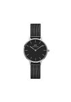 Daniel Wellington Classic Petite 28mm Black Mesh Strap Black Dial Watch for Women