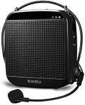 Portable Voice Amplifier, SHIDU M600 Mini Voice Amplifier with Wired Microphone Headset 15W PA Speaker, Support USB/TF Card/Aux/MP3 PA System for Teachers,Singing,Classroom,Tour Guide,Elderly,Yoga