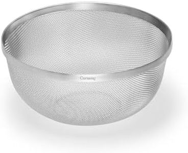 Caraway Stainless Steel Strainer - 6 qt Kitchen Strainer - Mesh Colander with Raised Base for Efficient Drainage - Non-Toxic, PFAS-Free