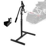 PVNIEFC Snowmobile Lever Lift Stand with Handlebar Cup, Max 32" Bumper Lift Height, Easy Sled Lift Stand for Garage Storage, 600 lbs. Lift Capacity