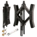 PEAKTOW Heavy Duty Lockable RV Tire Wheel Chock Stabilizer, RV Wheel Immobilizers for Camper Motorhome and Travel Trailer, with Wrench and Two Locks, 2PK