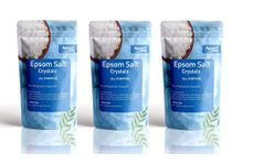 NEERCHEM All-Purpose Epsom Salt - 3-Pack, 1.36 Kg - Skin Softening, Bathing, Foot Relaxation, Pain Relief, Spa Treatment, Exfoliating Scrub, Muscle Soothing, Plant Growth Accelerator