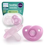 Philips Avent Soothie Soothers - One-Piece Silicone Design, Newborns, Flexible Teat, BPA-Free, Sterilising Case, 2 Pack, SCF099/27