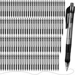 300 Pack Rollerball Pens, Retractable Ballpoint Pens with Grips for Smooth Writing, Gel Ink Pen for Office School Note Taking Class Drawing Art Stationery Supply (1.0mm Tip, Black Ink)