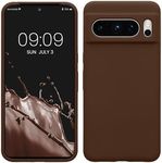 kwmobile Case Compatible with Google Pixel 8 Pro Case - TPU Silicone Phone Cover with Soft Finish - Chocolate