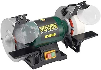 Record Power RSBG8 Bench Grinder 8-inch, Green,white,grey,silver