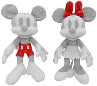 Simba Toys - Disney Mickey Mouse & Minnie D100 Collector Set 3 - Edición Coleccionista Limitada 100 Años con Caja de Regalo, Certificado y Número de Serie, para Adultos y Niños, 33 cm
