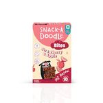 Snack-a-Doodle Strawberry Apple Bites | Nutritious Healthy Snacks for Kids | No Added Sugar | Sweetened with Fruits | Vegan & Gluten-Free | Perfect for Tiffin, Evening Snacks & Travel | 150g