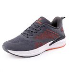 Bacca Bucci® Men's Essential Your Everyday All Purpose Walking Running Casual Shoes for Men- Grey, Size UK6