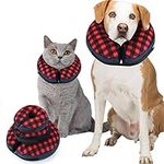 AUXSOUL Inflatable Dog Collar,Protective Recovery Collar Cone for Dog&Cat,Adjustable Thick Strap Neck Cone After Surgery Prevent Pets from Biting Scratching(Medium)