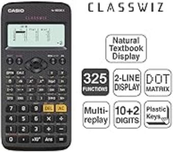 Casio FX-82DE X ClassWiz Scientific Calculator, Battery, Black – German Language