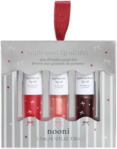 NOONI Korean Lip Oil Gift Set - Apple Seed Lip Oil Trio | Korean Lip Stain Long Lasting Hydration, Moisturizing, Glowing Korean Lip, Plumping, Gift for holiday, Christmas, 0.12 Fl. Oz. x 3ea