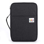 BTSKY Colored Pencil Case 300 Slots Pen Pencil Bag Organizer with Handy Wrap Portable- Multilayer Holder for Prismacolor Crayola Colored Pencils & Gel Pen(Black)