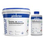 EKOPEL 2K-Optimum Bathtub Epoxy Paint – Odourless Resurfacing Coating for Bath Surfaces, 24-Hour Curing, White Gloss, No VOC