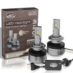 PRIVON 320W Warm White H4 LED Headlight for Car - 32000LM 4300K, 2 years Replacement Guarantee, Plug & Play, Error-free CANBUS, IP 68 waterproof - pack of 2 (160W each bulb, H4/H19)