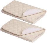 American Baby Company Waterproof Quilted Lap and Burp Pad Cover made with Organic Cotton, Natural Color, Vinyl Free , 14x21 Inch (Pack of 2)