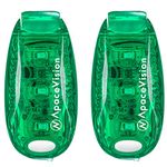 EverLightFX USB Rechargeable LED Safety Light (2 Pack) By Apace - Super Bright Bike Tail Light Works Brilliantly as Running Light for Joggers, Pets, Bicycle Strobe or Rear Clip On Lights