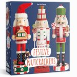 THE TWIDDLERS - 3 Wooden Nutcracker Soldiers, 25cm / 10" in Festive Colours with Christmas Countdown - Premium Handmade Pine Wood Classic Traditional Ornaments, Xmas Decorations With Moving Parts