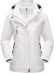 TACVASEN Women Jacket Waterproof 3 in 1 Jackets Skiing Jacket Winter Warm Fleece Jacket Ski Snow Parka Work Windbreaker