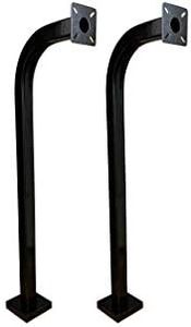 42” Pad Mount Gooseneck 2 Universal Heavy-Duty Steel Keypad Intercom Bolted Stand Curve Pedestal Slide Gate Post Offset Curb Mounts 13” Sweep for Card Readers and Access Control Keypads – Eagle EG088
