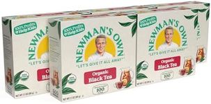 Newman's Own Organics, Black Tea Bags, 100 Count, Pack of 5