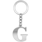 SoulCats® Key fob Lettern Silver-Coloured A-Z Gleaming Initial Bunch of Keys Stainless Steel, Colour: Silver-Coloured, Selection: Model G