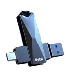 EMGA Delivering Innovation Delilvering Innovation Dual Drive Pro Series Ultra Fast Otg Usb 3.2 Gen2 Type A & C Pendrive For Laptop/Desktop, Tablet & Mobile (Grey, 128 Gb),1 Years