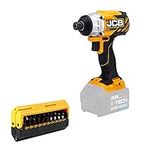 JCB 18V Brushless Impact Driver Bare unit with 13PC impact bit set Cordless Impact Driver