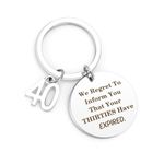 40th Birthday Gifts for Women,40th Birthday Gifts for Men,Mens 40th Birthday Gifts,40th Birthday Gifts for Men Funny Gifts,Personalised 40th Birthday Gifts Ideas Gifts Women Keyring Joke Gift Presents