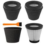 3 Pack Vacuum Filters with Brush for Dirt Devil Scorpion Handheld Vacuum Cleaner Style F117, Compare to Parts AD40117