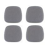 TANYOO Set of 4 Chair Cushion Memory Foam Pads Non Slip Honeycomb Pattern Square 15" x 16" Seat Cover Ultimate Comfort and Softness Cushions (4Pack,Grey)