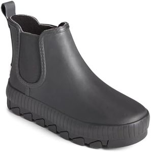 Sperry womens Torrent Chelsea Rain Boot, Black, 7.5 US