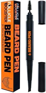 Beard Pen Filler for Men - Barber Styling Grooming Pencil, Waterproof & Sweat Proof, Long Lasting, Natural Finish, Cover Beard & Scalp Patches, Dark Brown, 1 Pack