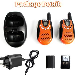 Retevis Kids Walkie Talkies, Orange – RT602 Two-Way Radios