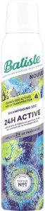 Batiste - Shampooing Sec 24H Active, Shampooing Sans Rinçage, Technologie et Parfum activés au contact de la Transpiration, Cheveux Frais pendant 24h, Finition Invisible – 200ml