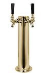 Kegco DT145-2B Beer Tower, Polished Clear Tubing, PVD Brass