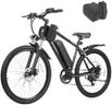 Hoverfly OUREA 26" Electric Bike for Adults, 750W Peak Motor Mountain Ebike, 20MPH Up to 40 Miles, UL2849 Certified, 7-Speed, Removable Battery, Shock Absorber, Fat Tire Commuter E-Bike