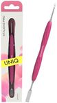 STALEKS PRO by Natury Nails Cuticle Pusher with Rubber Silicone Handle, Stainless Steel, UNIQ 11/1