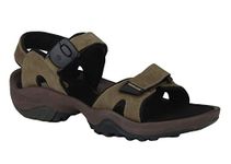 Woodland Men's Khaki Leather Sandals - (10 UK)