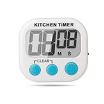 SYGA Digital Kitchen Cooking Timer with Loud Alarm, Large, Timer with Magnetic Backing, LCD Display and Retractable Stand, Timing Alarm Clock for Cooking (1 Kitchen Timer)