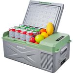 BODEGACOOLER 12 Volt Car Refrigerator, 17 Quart Portable Freezer, Car Fridge -4℉-68℉, Electric Cooler 12/24V DC100-240 Volt AC for Outdoor, RV, Camping, Travel, Vehicles, Home Use