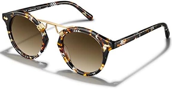 CARFIA Round Polarized Sunglasses Women with Mirrored & UV Protection Lens CA5395