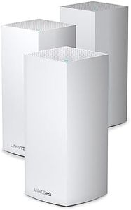 Linksys Velop MX12600 Tri-Band Mesh WiFi 6 System (AX4200) WiFi Router with up to 830 m² Wireless Coverage, 3.5 Times Faster for More Than 120 Devices - Pack of 3, White