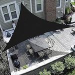 OutdoorLines Triangle Sun Shade Sails for Patios 12 x 12 x 12 ft – Sun UV Blocking Outdoor Covering Canopy, Sunshades for Backyard, Porch, Pergola, Lawn, Garden, Pool, Beach, Deck and Carport, Black