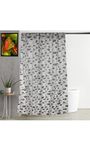 PRIMAH Designer Waterproof PVC Shower Curtain (7 Feet, Grey).
