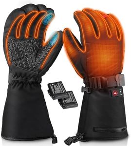 Kaishengyuan Guantes Calefactables, Guantes Deportes de Invierno Al Aire Libre Calentadores de Calefacción,7.4V 3000MAH Batería Recargable Guantes para Hombres y Mujeres (M)