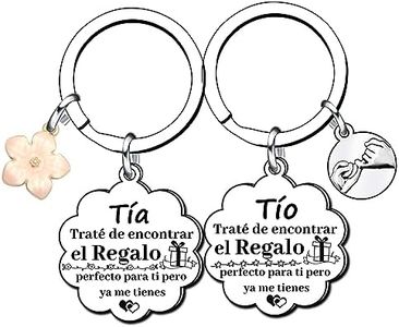 XQXQXZ 2 piezas llavero Llavero de los Tía y Tío Regalo Tía y Tío Llavero Tía Llavero,Regalo de cumpleaños Para Tía y Tío Regalo del Tío El regalo de la Tía Regalos Navidad (1)