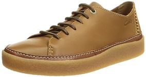 Clarks Mens Oakpark Low Tan Leather (26174669) UK-7, Boat Shoes