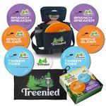 Treenied Disc Golf Starter Kit with 6 Discs, Putter, midrange, and Driver. Mini disc, disc Golf Bag, and Towel Included!