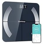 Healthkeep Scales for Body Weight with App 13 Body Composition Metrics, Smart Digital Bathroom Scales Bluetooth Weighing Scale Compatible with iOS Android, Max 400lb/180kg, Bleu